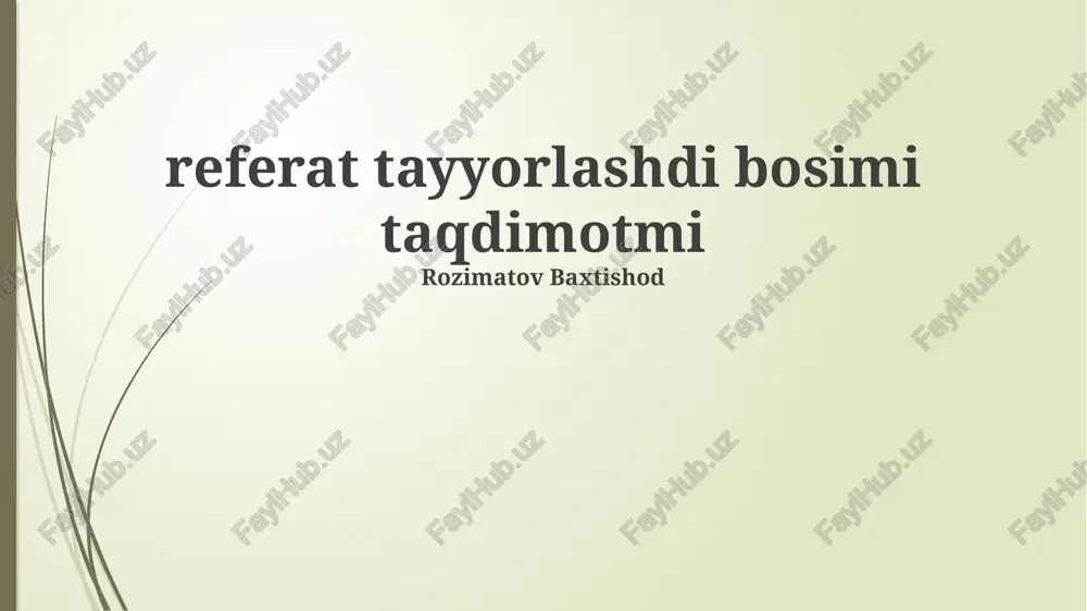muvozanatni saqlash — PPTX