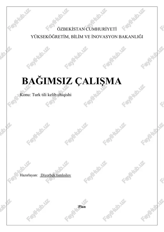 türk tili kelib chiqishi — DOCX