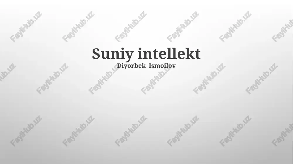 iskusstvenniy intellekt — PPTX