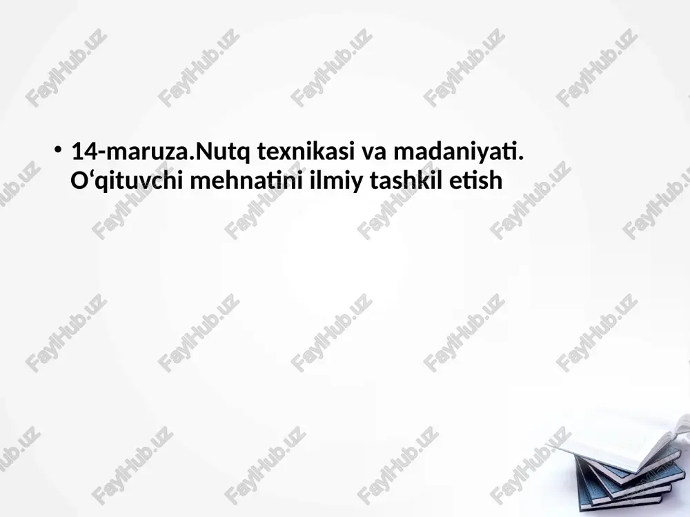 nutq texnikasi va madaniyati — PPTX