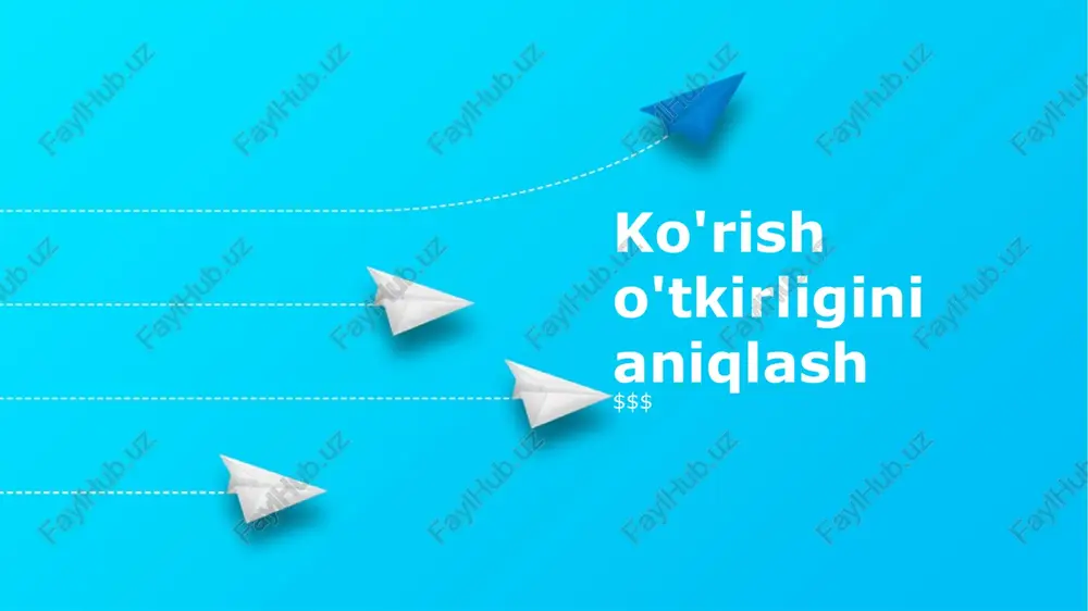 ko'rish o'tkirligini aniqlash — PPTX