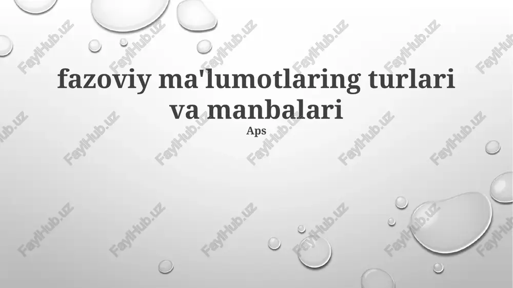 fazaviy ma'lumotlar — PPTX