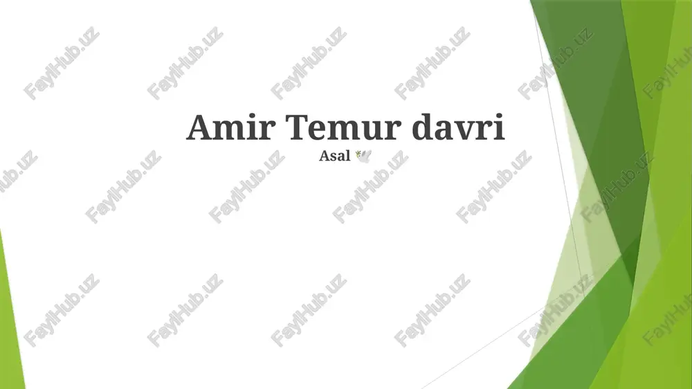 amir temur davri — PPTX