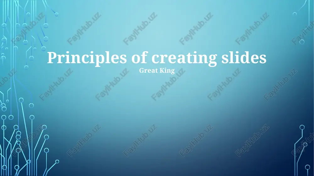 principles of creating slides — PPTX