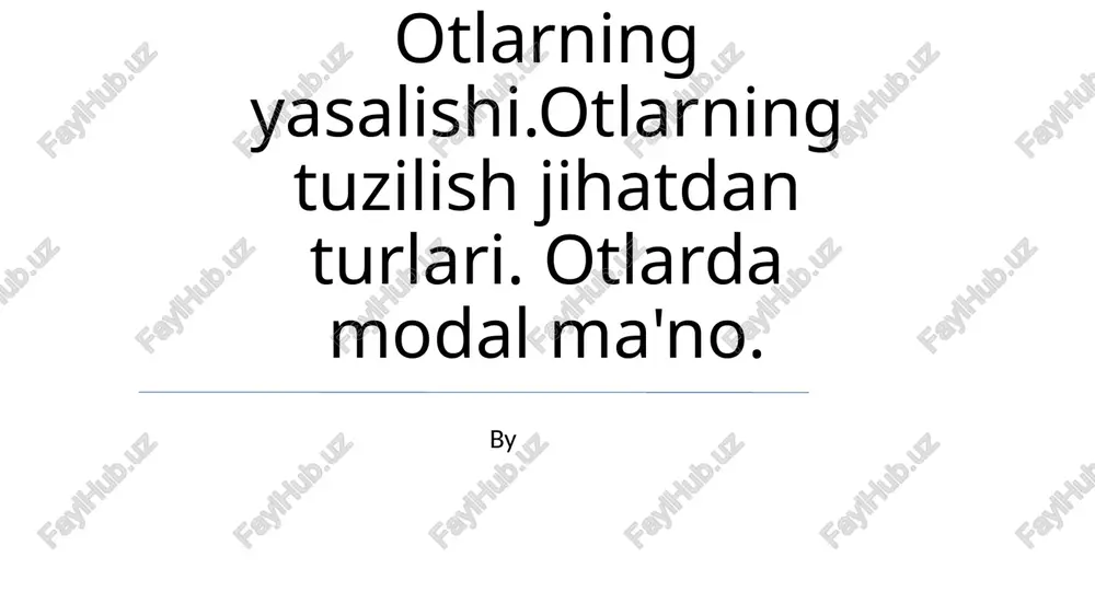 modal fe'llar — PPTX