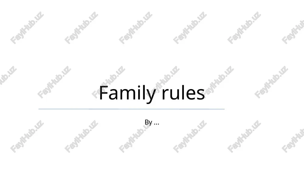 family rules — PPTX