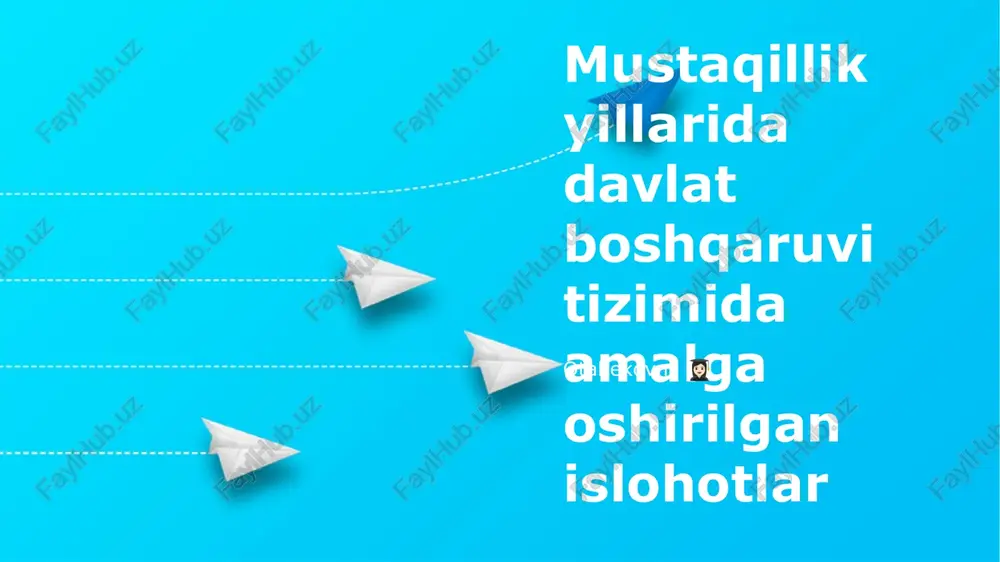 asosiy siyosat islohotlari va tashkilotlari — PPTX