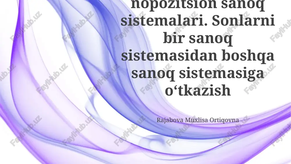 son tizimlari — PPTX