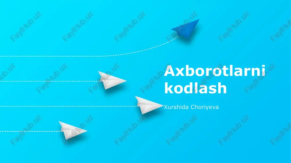 axborotlarni kodlash — PPTX