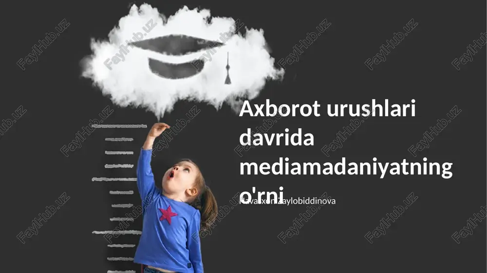 axborot urushlari davrida mediamadaniyatning o'rni — PPTX