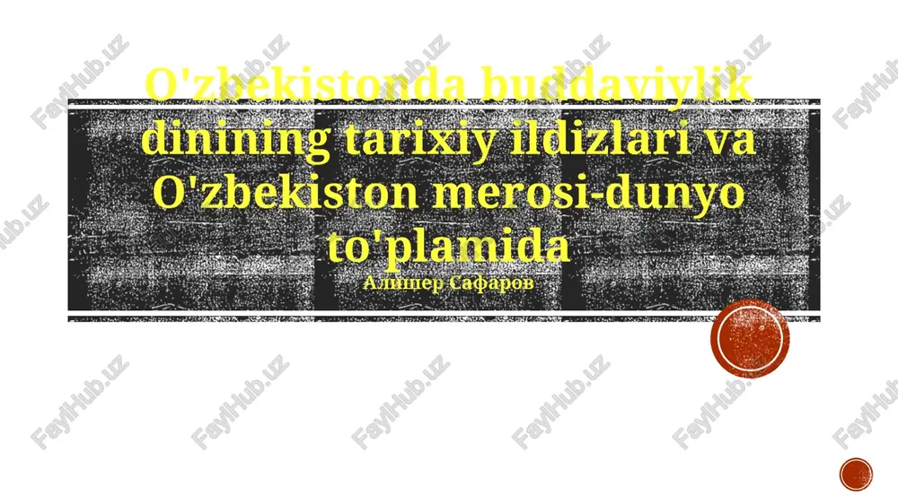 buddist merosi tarixi — PPTX