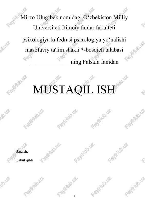 alisher navoiy asarlarida insonparvarlik g‘oyalari. — DOCX