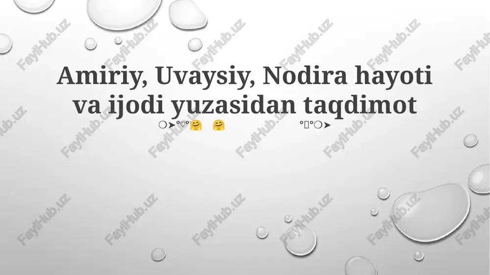adabiy asarlar va hissa — PPTX