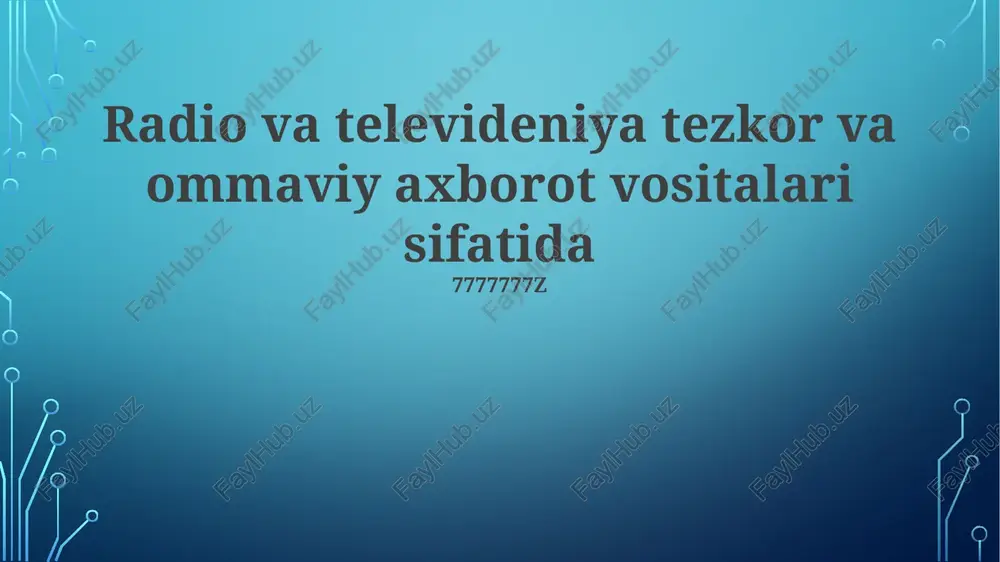 radio va televideniya — PPTX