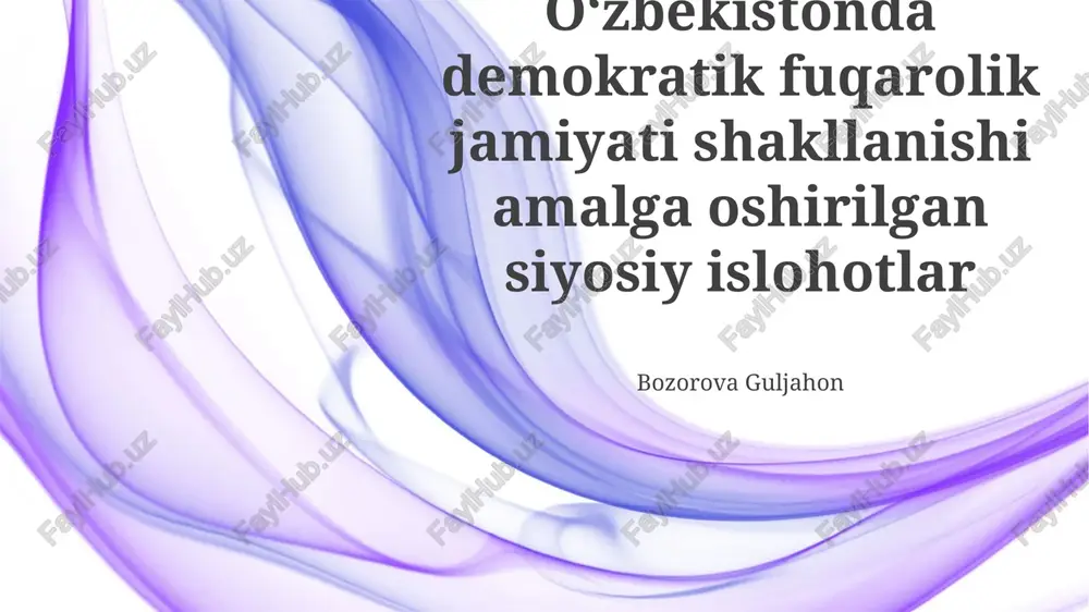 siyosiy islohotlar — PPTX
