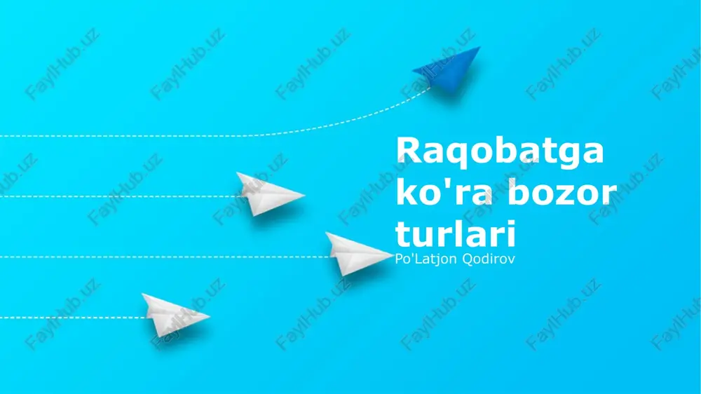 monopolistik raqobat — PPTX