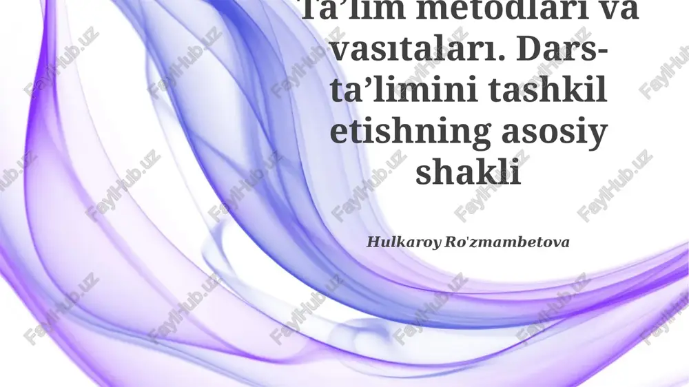 texnologiya integratsiyasi — PPTX