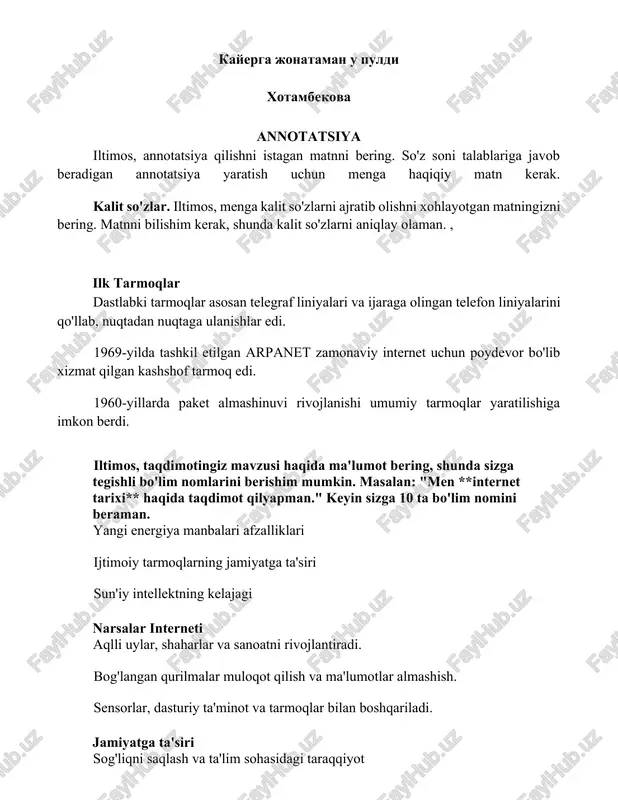 internet tarixi — DOCX