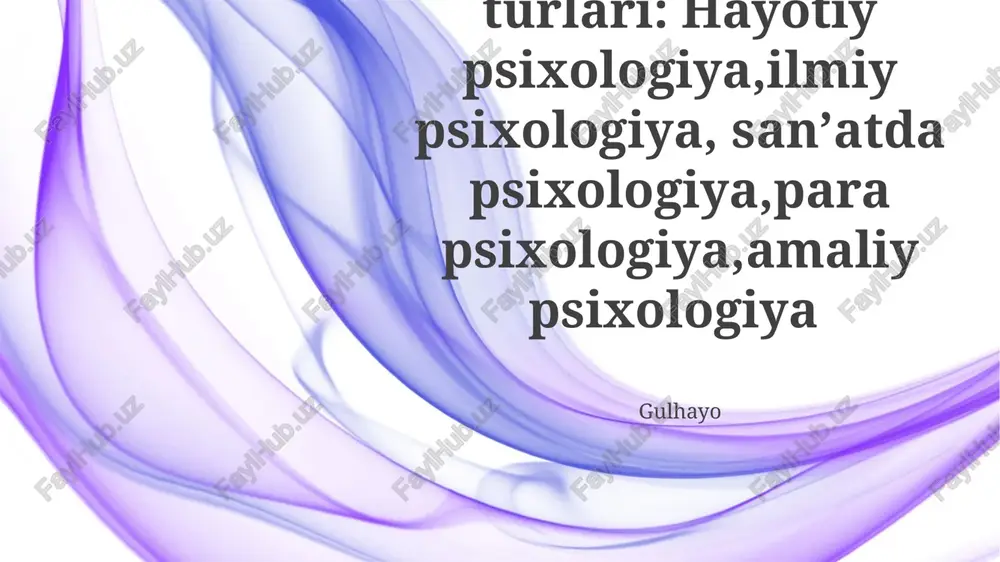 psixologiya fanining evolyutsiyasi — PPTX