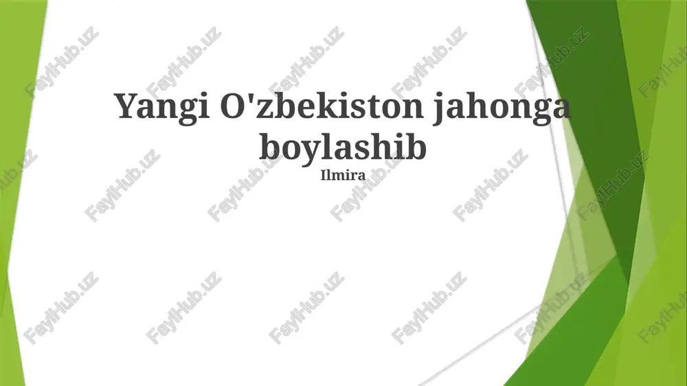 yangi o'zbekiston jahonga boylashib — PPTX
