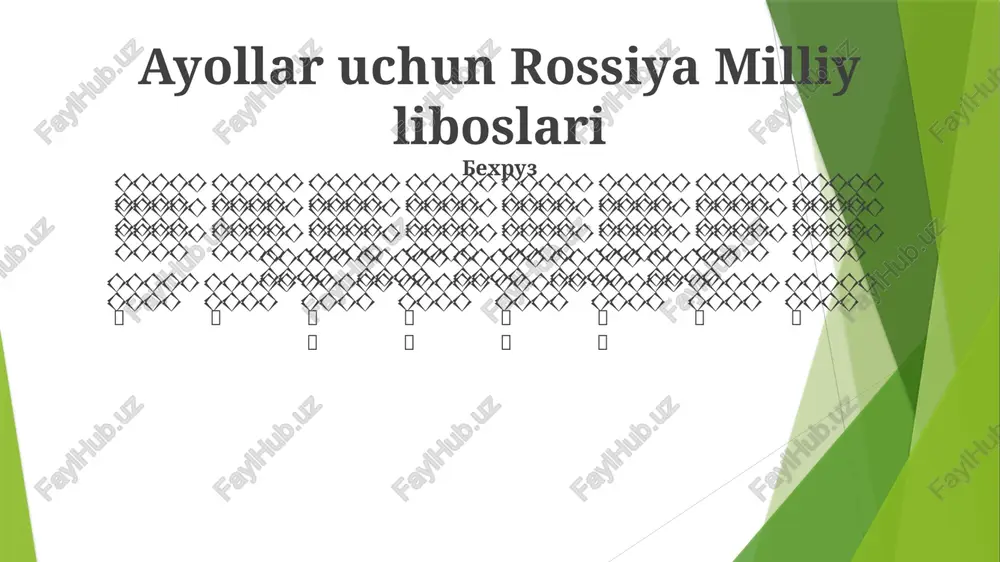 rossiya milliy liboslari — PPTX