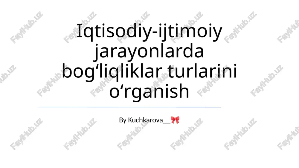 ishonch va o'zaro hamkorlik iqtisodiy almashuvda — PPTX