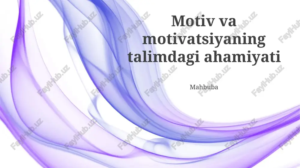 motivatsiya kuchlari — PPTX