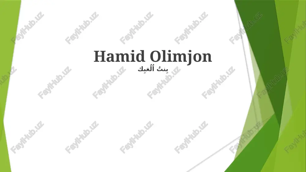 ism tahlili: hamid olimjon — PPTX