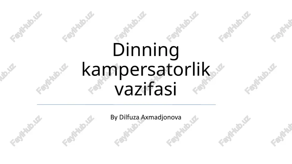 dinning kampersatorlik vazifasi — PPTX
