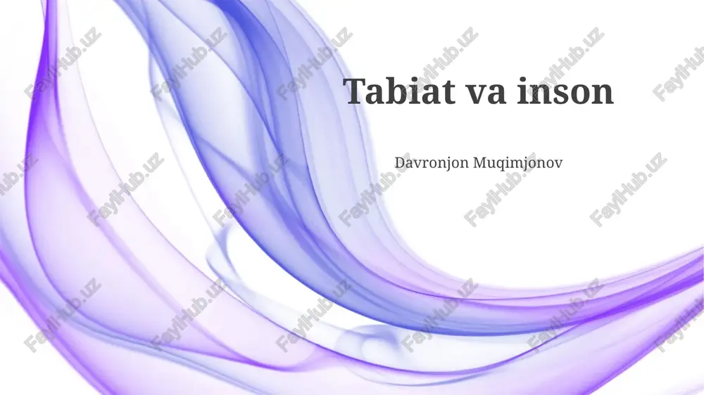 tabiat va inson — PPTX