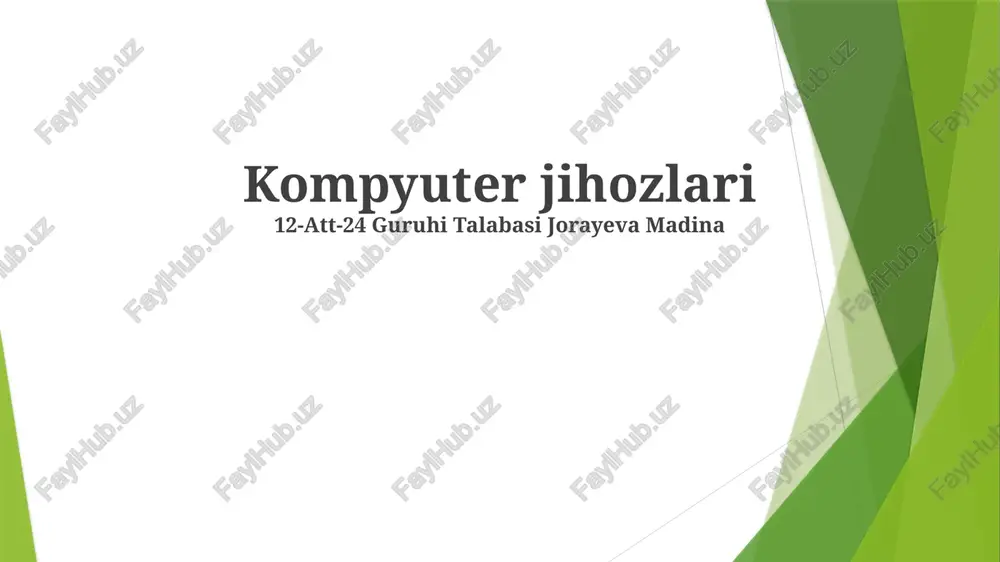 kompyuter jihozlari — PPTX