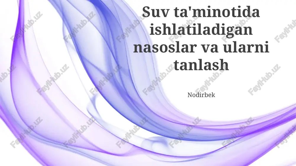 ijobiy siljish nasoslari — PPTX