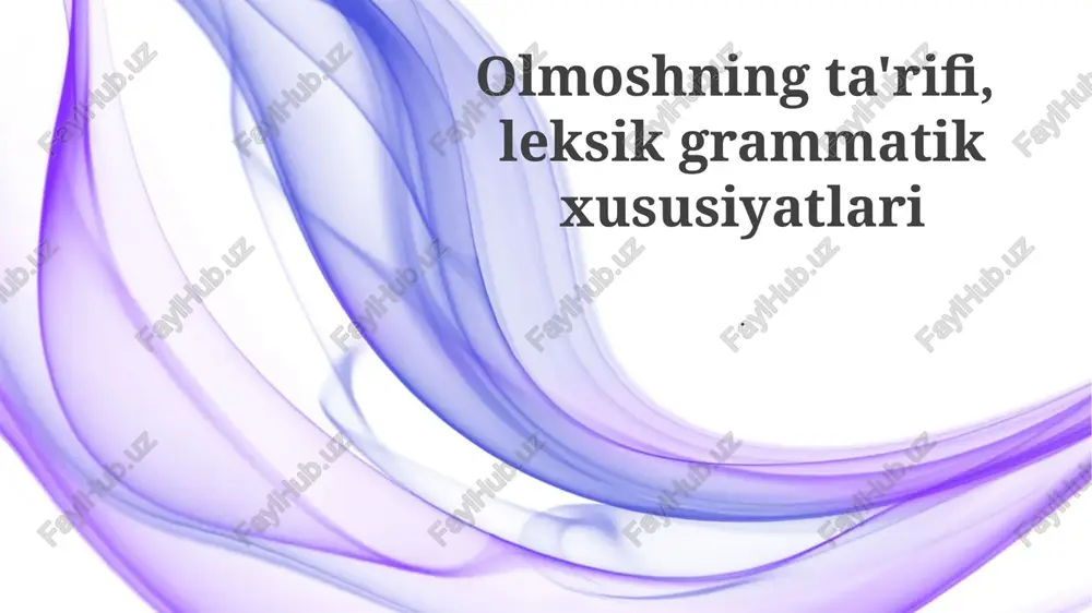 olmoshning grammatik xususiyatlari — PPTX