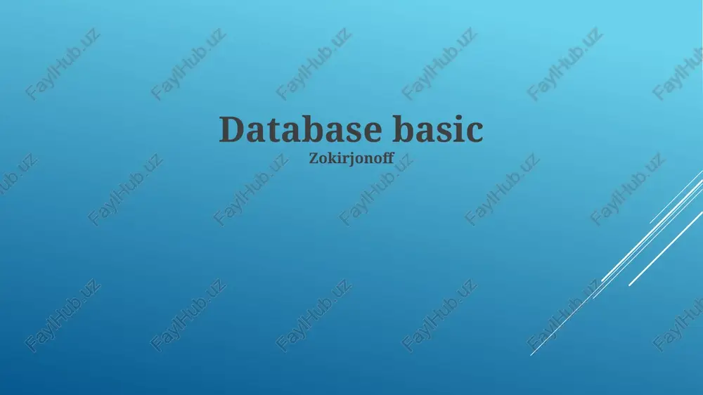 database basic — PPTX