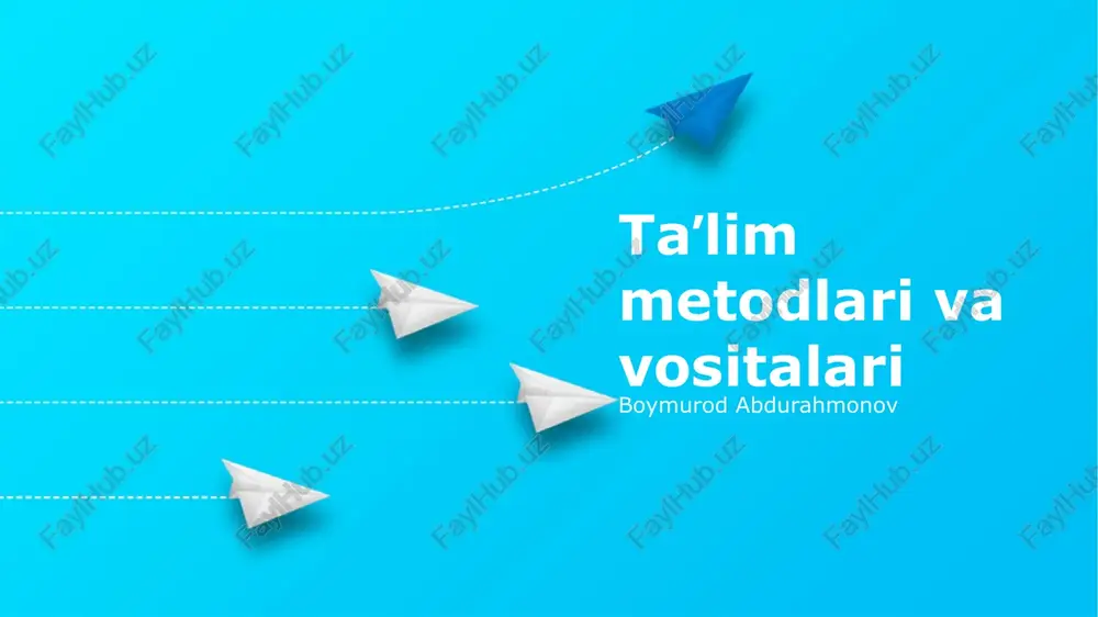 zamonaviy o'qitish vositalari — PPTX