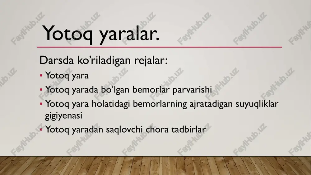 yotoqyaralar — PPTX