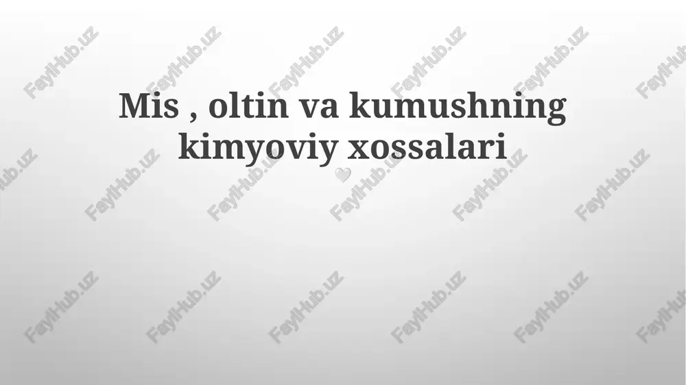 qotishmalar va intermetallik birikmalar — PPTX