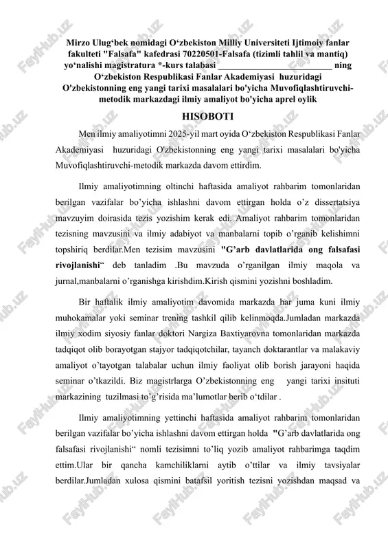 o‘zbekistonning eng yangi tarixi masalalari — DOCX