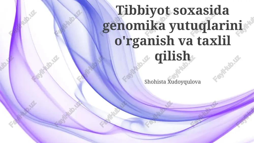 genomika tibbiyot — PPTX