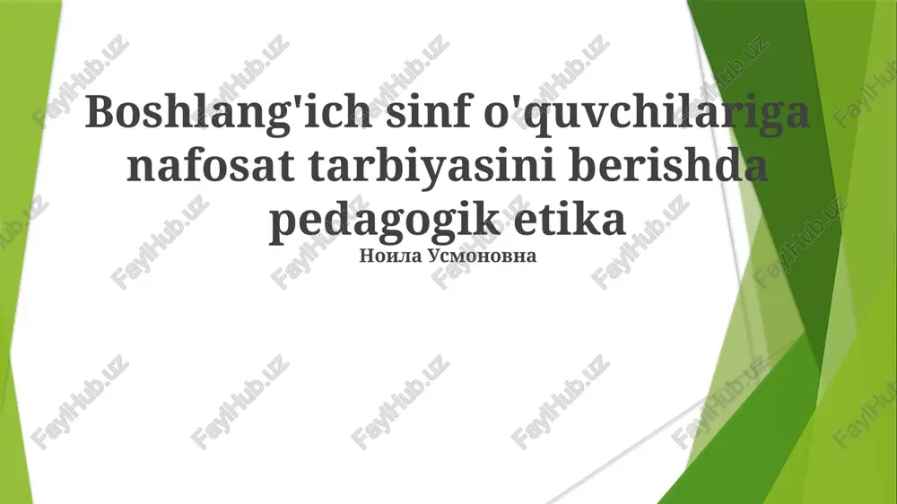 pedagogik axloq — PPTX