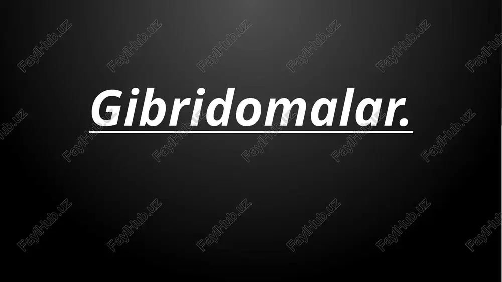gibridomalar — PPTX