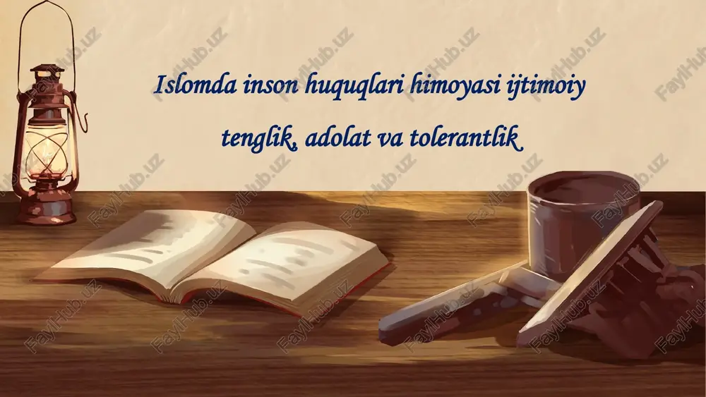 islomdagi odam huquqlari himoyasi — PPTX