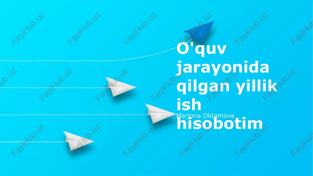 yillik ish hisoboti — PPTX
