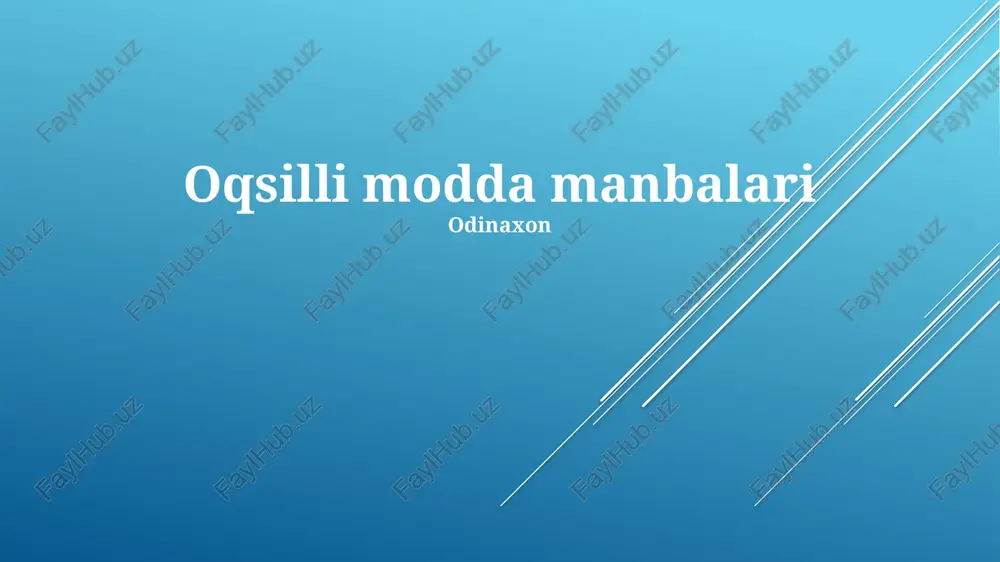 oqsilli modda manbalari — PPTX