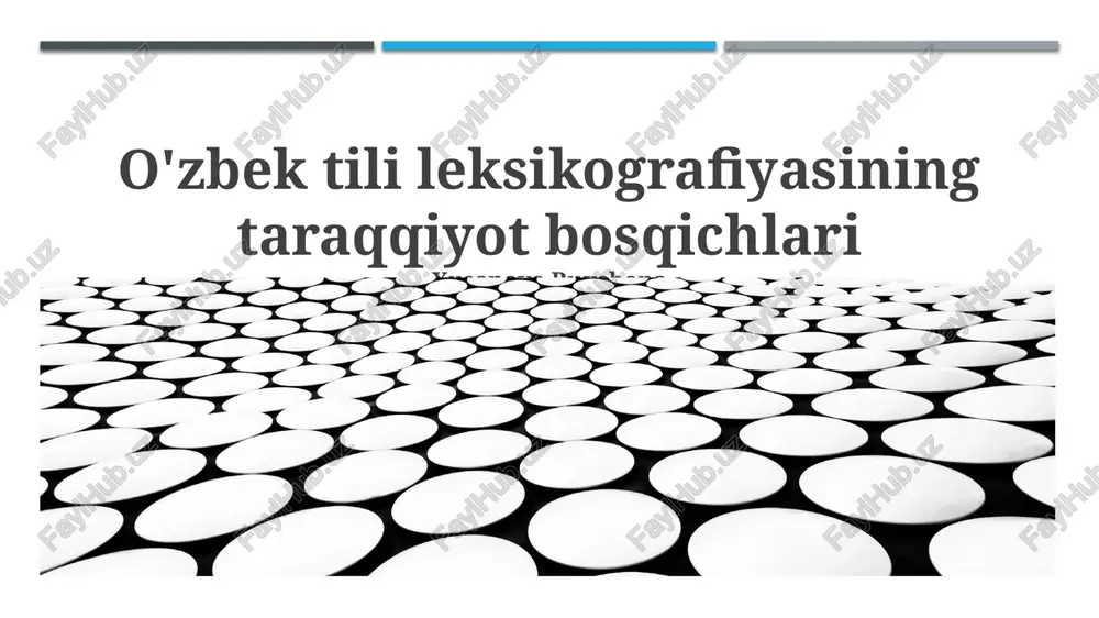 xx asr boshlari leksikografiyasi — PPTX
