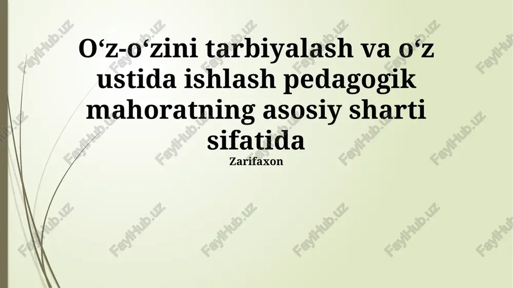 zamonaviy pedagogik texnologiyalar — PPTX