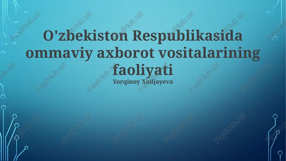 televideniye va radioeshittirish — PPTX
