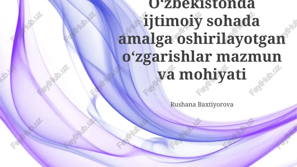 sog'liqni saqlash sohasidagi yangilanishlar — PPTX