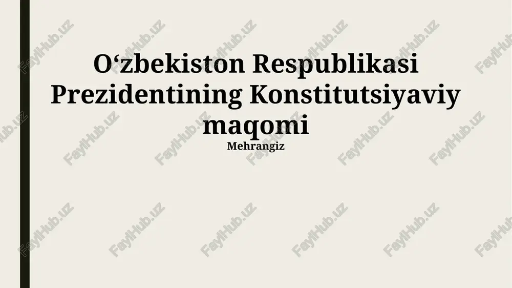 konstitutsiyaviy maqomi — PPTX