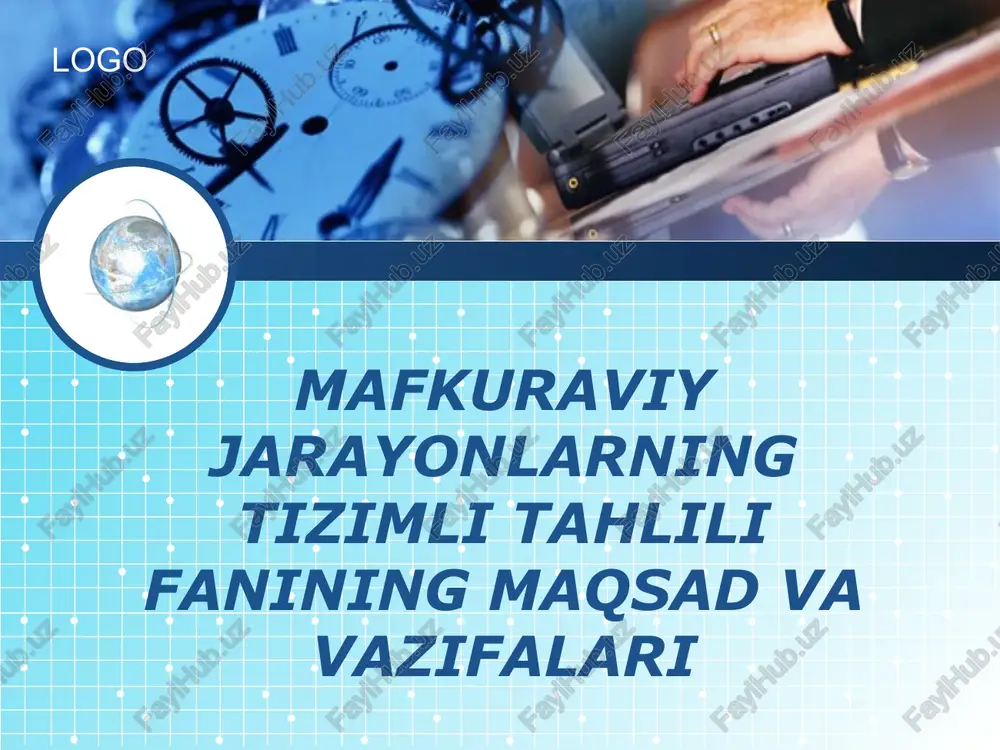 mafkuraviy jarayonlarning tizimli tahlili — PPTX